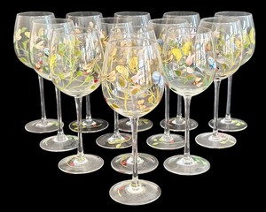 lot 181H image: K - Lennox Butterfly Meadow Wine Glasses - Set of 13