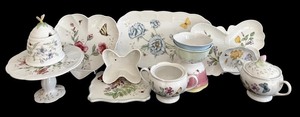 lot 182H image: K - Lenox Butterfly Meadow Dinnerware (Lot of 16)