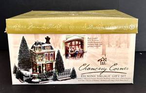 lot 199H image: SR - Department 56 Chancey Corner Dickens Village Gift Set