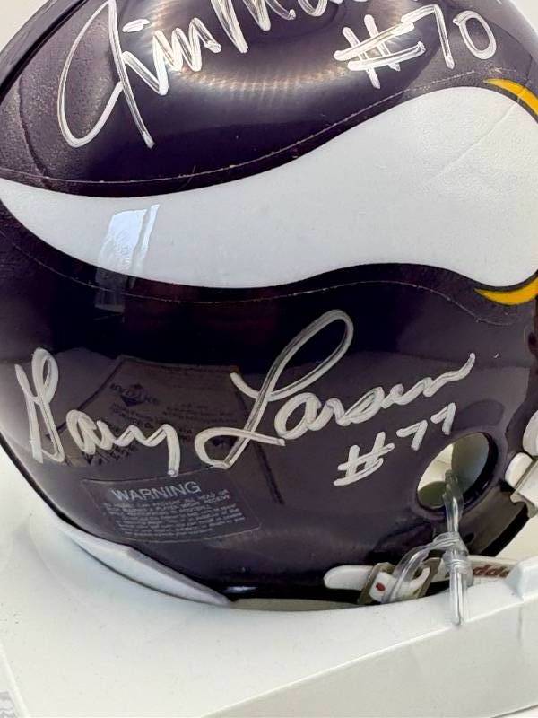 Purple People Eaters Autographed Mini Helmet Minnesota Vikings