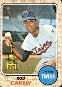 1968 Topps - Rod Carew All Star Rookie Card Minnesota Twins