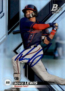 2019 Bowman Platinum Royce Lewis On-Card Autograph Card Minnesota Twins