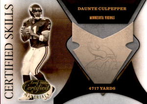 2005 Leaf Certified Materials Daunte Culpepper Serial #d 230750