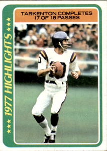 1978 Topps - Highlights Fran Tarkenton #5 Minnesota Vikings Legend