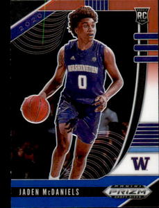 2020-21 Panini Prizm Draft - Jaden McDaniels #11 Red White & Blue Prizm Rookie