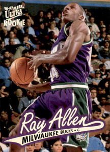 1996-97 Fleer Ultra Ray Allen Rookie Card NBA Legend Milwaukee Bucks
