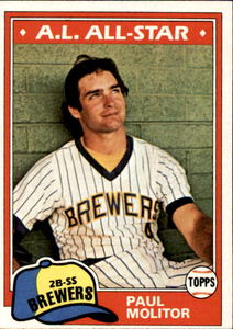 1981 Topps - Paul Molitor #300 Minnesota Twins and Milwaukee Brewers Legend