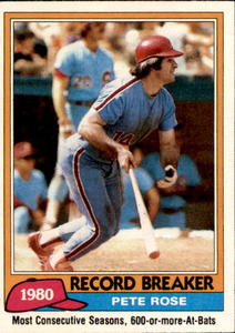 1981 Topps Pete Rose Highlights Card #205