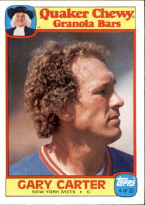 1986 Topps Quaker Chewy Granola Bars - Gary Carter #4