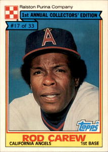 1984 Topps Ralston Purina - Rod Carew #17