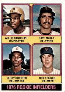1976 Topps Rookie Infielders Willie Randolph Rookie Card MLB Legend