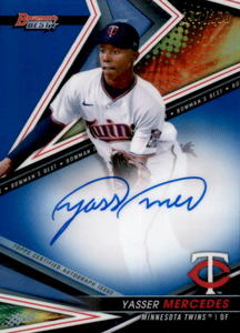 2022 Bowmans Best Yasser Mercedes Autograph Rookie Prospect Card Minnesota Twin