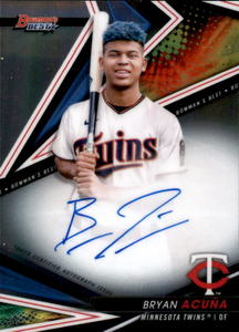 2022 Bowmans Best Bryan Acuna Autograph Rookie Prospect Card Minnesota Twin