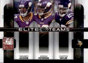 2008 Donruss Elite Adrian Peterson, Chester Taylor, Tarvaris Jackson #d 800