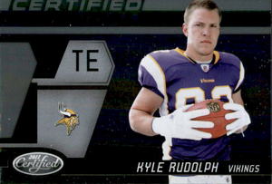 2011 Leaf Certified Kyle Rudolph Rookie Card #d 999