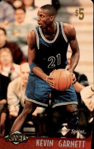 1996 Classic Kevin Garnett Spring Phone Card Timberwolves