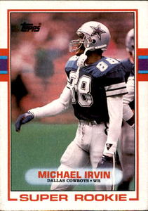 1989 Topps - Michael Irvin #383 Super Rookie Card Dallas Cowboys