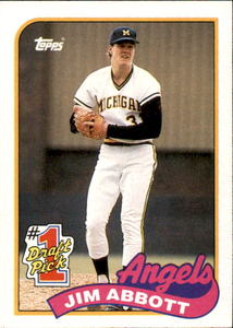1989 Topps - Jim Abbott #573 (RC)8 Rookie Card