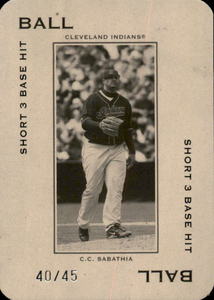 2005 Donruss Polo Grounds C.C. Sabathia 80 Ball Grounder Serial #d 45