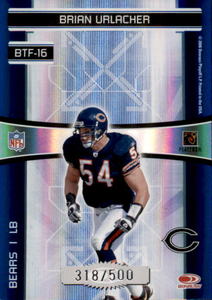 2006 Donruss Elite Back to the Future Brian Urlacher and Mike Singletary Card