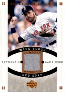 2005 Upper Deck Wade Boggs Jersey Card MLB Legend