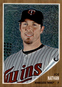 2011 Topps Joe Nathan Retro 1962 Topps Style Serial #d 1962