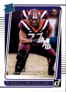 2021 Donruss Rated Rookie Christian Darrisaw Rookie Card