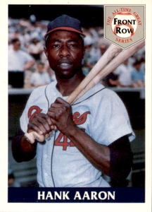 1992 Front Row Hank Aaron Baseball Card