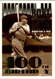 1995 Topps - Babe Ruth #3 Legendary Insert Card MLB Hall of Fame