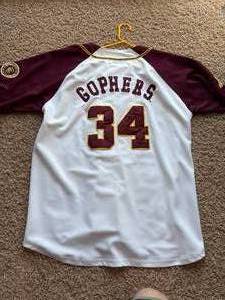 Minnesota Gophers Baseball Jersey, Mens XL Sized Jersey #34