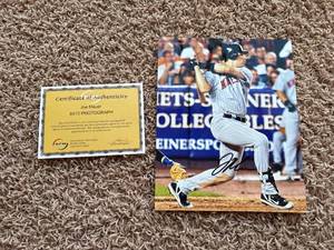 Joe Mauer Autographed 8x10 Picture With Certificate of Authenticity, Minnesota Twins Collectible Hall of Famer MLB Legend