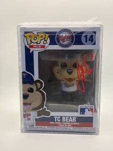 Joe Mauer Autographed TC Bear Funko Pop Sealed in Box Red Marker Authenticated Rare Minnesota Twins Collectible