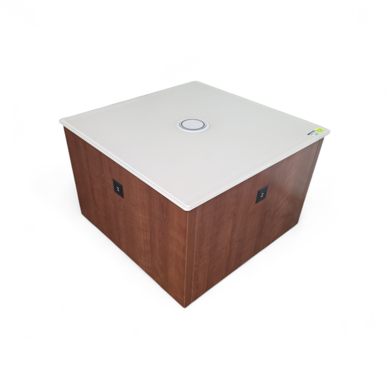 lot 171 image: Herman Miller Wireless & Wired Charging Accent Table 26x26x16 Retails for $799