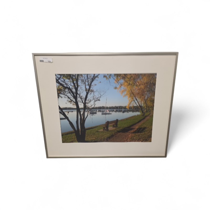 lot 104 image: Framed Artwork of Minneapolis Lake