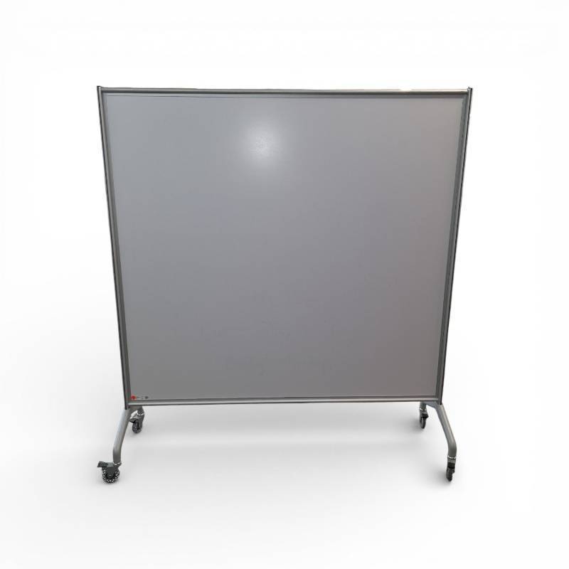 lot 154 image: Double Sided Magnetic Whiteboard on Wheels 66x60 Retails for $799