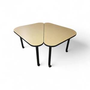 lot 175 image: 2 Triangular Tables 35x61x29