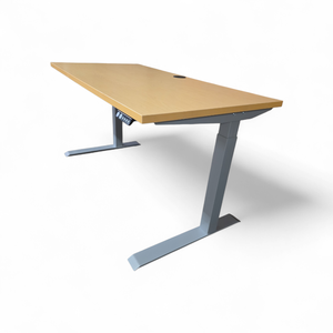 lot 243 image: Power Sit Stand Adjustable Height Desk with Memory Settings Retails New for $1900