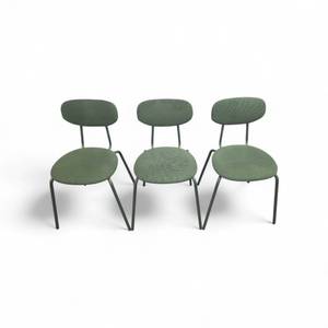 3 Stacking Chairs Green