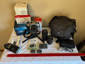 Canon EOS Rebel XT 350D Digital SLR with 75-300mm & 28-105mm Lenses & 430EX Flash