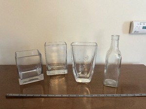 lot 79 image: Clear Glassware Set - Lot of 4 Vases