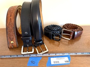 lot 100 image: Leather Belts (Lot of 4) - Assorted Styles