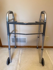 lot 144 image: Rollator Walker With Forearm Supports - Aluminum Frame, 4 Wheels