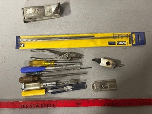 lot 247 image: IRWIN 14 in Drill Bit Pack with Craftsman Pliers & Screwdrivers - Hand Tools