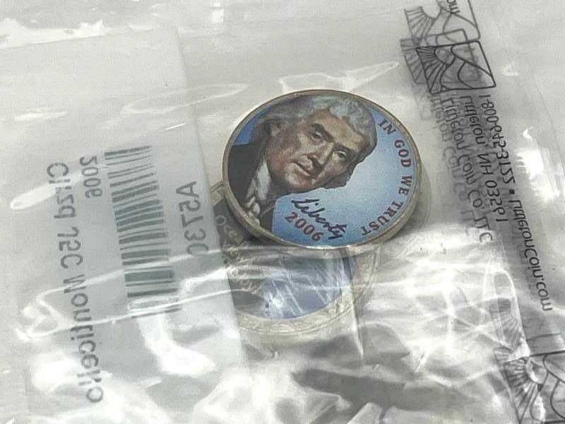 lot 14 image: Sealed Colorized Jefferson Nickel Set (2004-2006), Littleton Coin Company 5-Piece