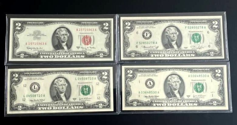 lot 51 image: Uncirculated $2 Banknotes - 1963A  1976  2003A