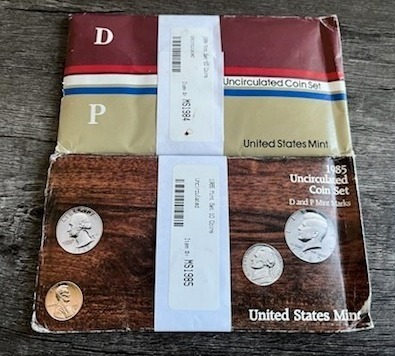 lot 64 image: U.S. Mint Uncirculated Coin Sets - 1984 & 1985