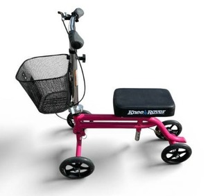 lot 8 image: Knee Rover Steerable Knee Scooter in Hot Pink