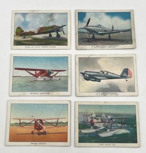 lot 22 image: 1940 & 1941 Wings Cigarettes Modern Airplanes Trading Cards