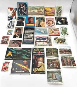 lot 26 image: Neat Vintage Lot of Assorted Trading Cards, Stamps, Cutouts (1930s - 1990s)