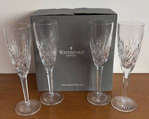 lot 81R image: BR1 - Waterford Fanlight Fluted Stemware - Set of 4
